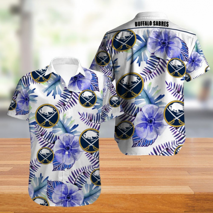 Hot Buffalo Sabres Hawaiian Shirt Big Floral Button Up 1