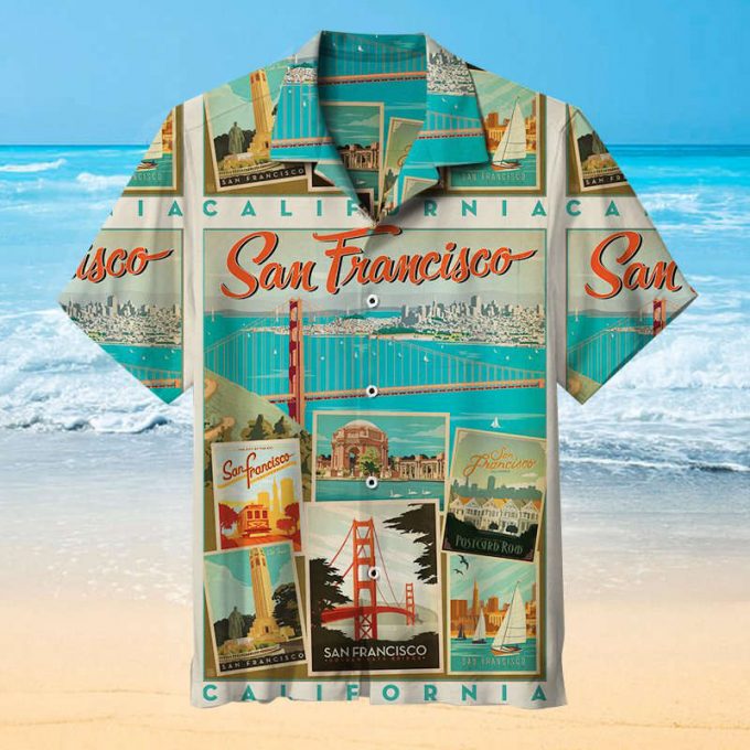 I Love San Francisco | Short-Sleeved Unisex Hawaiian Shirt 1