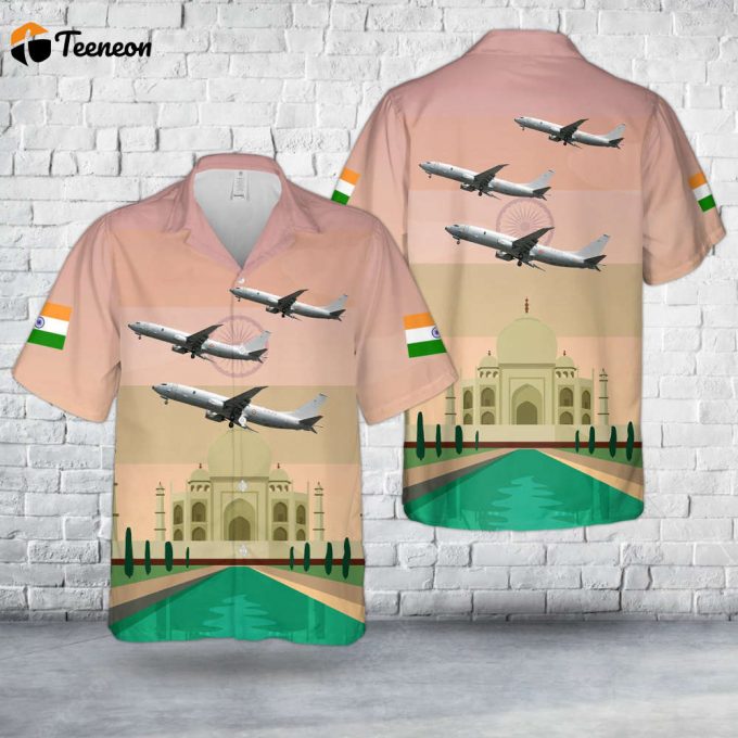 Indian Navy Boeing P-8I Neptune (737-8Fv), Happy Independence Day India Hawaiian Shirt Gift For Dad Father Days 1