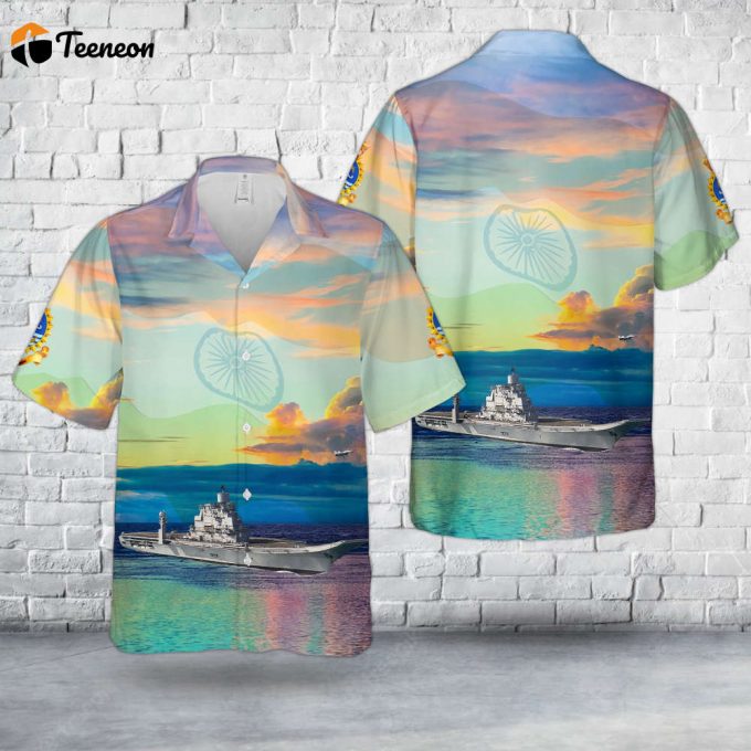 Indian Navy Ins Vikramaditya (R33), Happy Independence Day India Hawaiian Shirt Gift For Dad Father Days 1