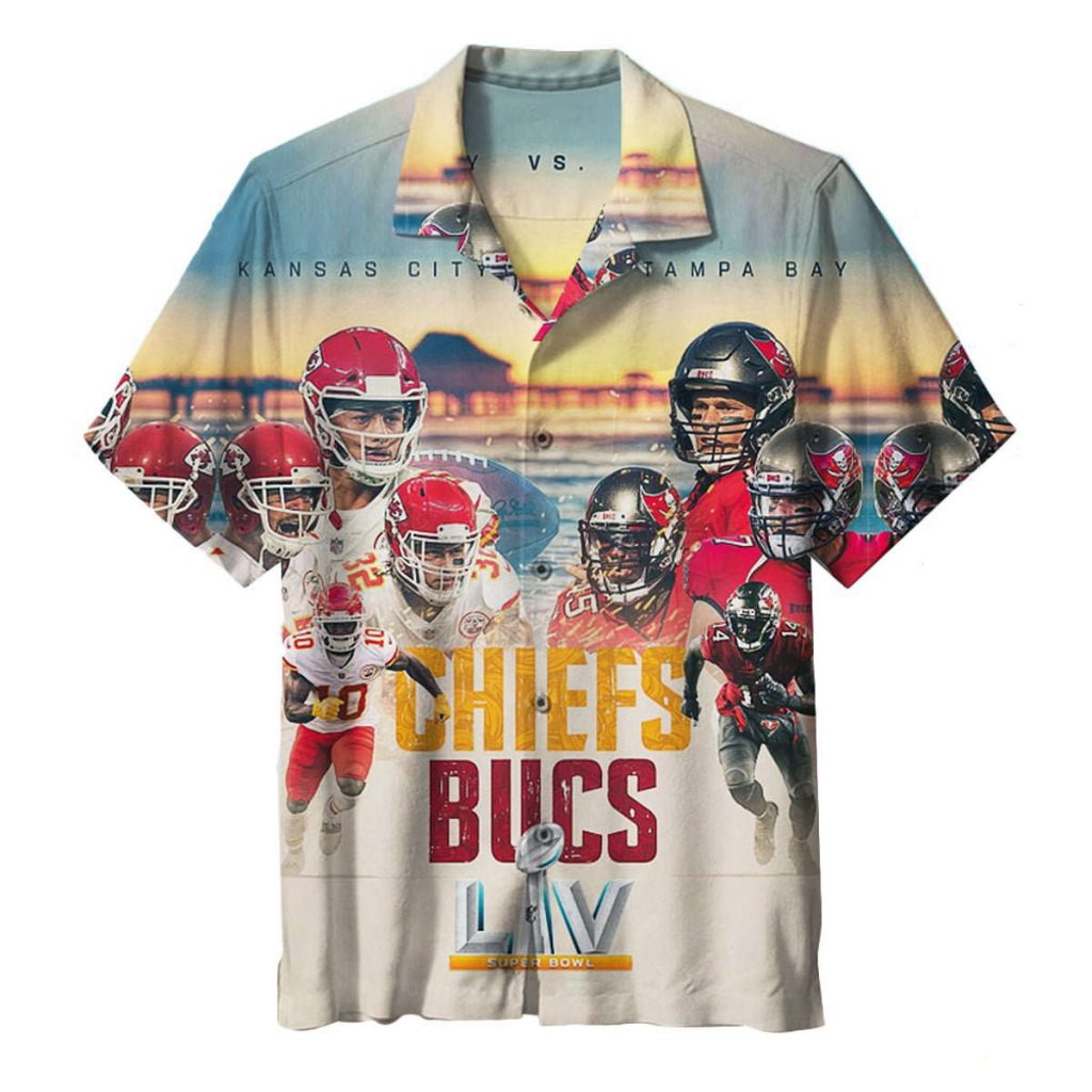 Kansas City Chiefs Vs Tampa Bay Pirates Lv Game - Aloha Hawaiian Shirts For Men &Amp; For Women Couples - Bowl Games Fan Gifts 3