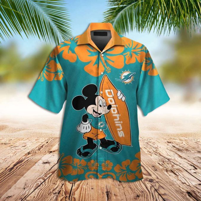 Miami Dolphins Hawaiian Shirt Dolphins Mickey Mouse Hawaiian Shirt 1