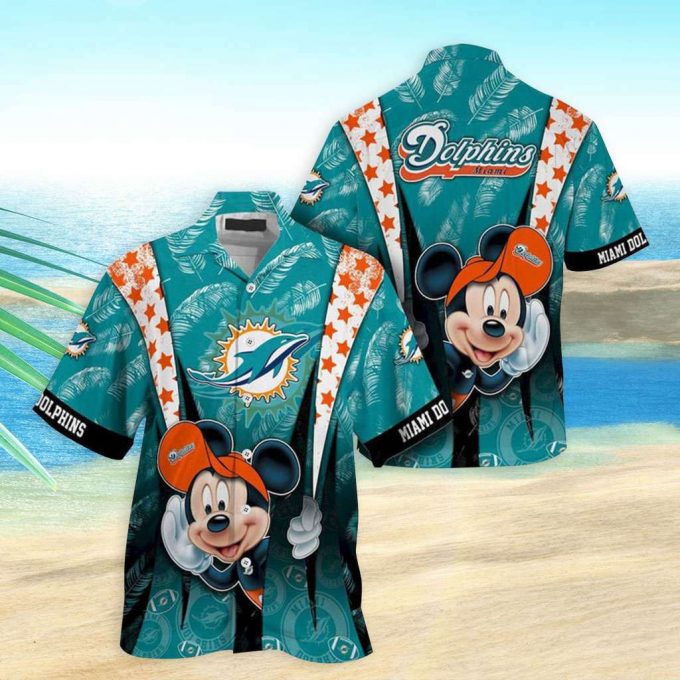 Miami Dolphins Hawaiian Shirt Miami Dolphins Mickey Mouse Hawaiian Shirt 1