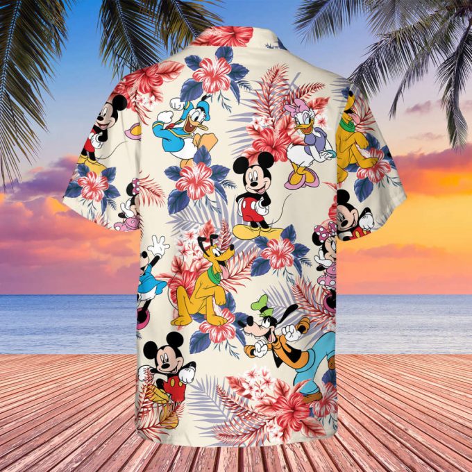 Mickey And Friends Hawaiian Shirt, Comfort Colors Wdw Hawaiian Shirt, 4Th Of July Shirt, Trip Vacation Shirt, Minnie Mouse Summer Hawaiian 3