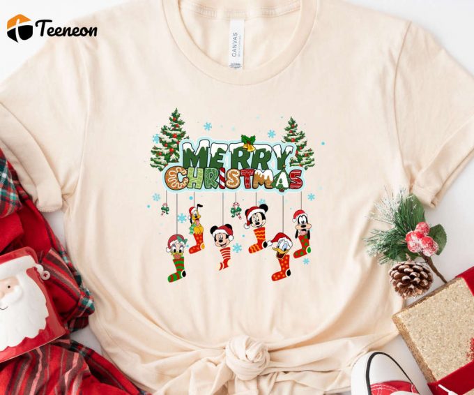 Mickey &Amp;Amp; Friends Christmas Tshirt: Family Disney Trip Gift! 1