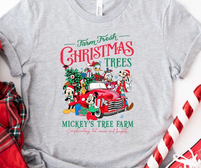 Mickey &Amp; Friends Retro Christmas Tshirt: Perfect Disney Trip Gift For Family At Disneyworld &Amp; Disneyland 3