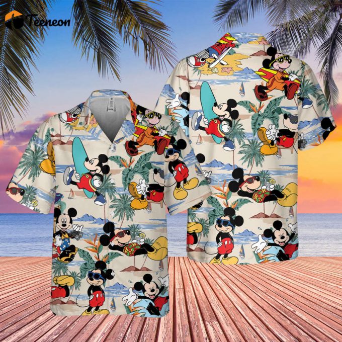 Mickey Hawaii Shirt, Mickey Aloha Shirt, Disney Hawaiian Shirt, Summer Vacation Hawaiian Shirt, Mickey Mouse Hawaiian Shirt 1