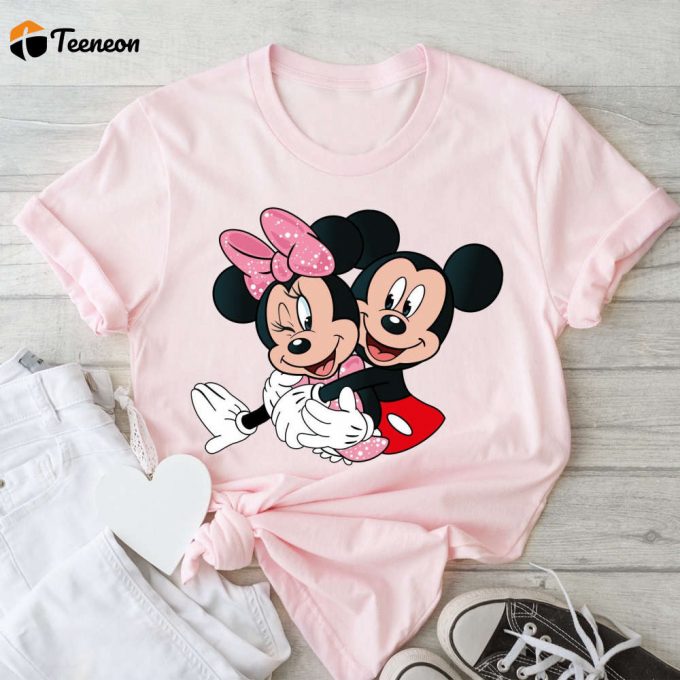 Mickey &Amp;Amp; Minnie Valentines Shirt, Minnie And Mickey Valentine Gift, Mickey Valentine Shirt, Minnie Valentine Shirt, Disney Valentine T-Shirt 1