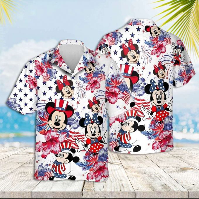 Mickey Mouse Hawaiian Shirt Disney Hibiscus Hawaiian Shirt 1