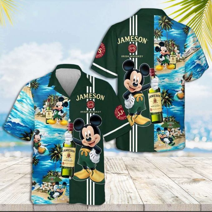 Mickey Mouse Hawaiian Shirt Jameson Irish Whiskey Hawaiian Shirt 1