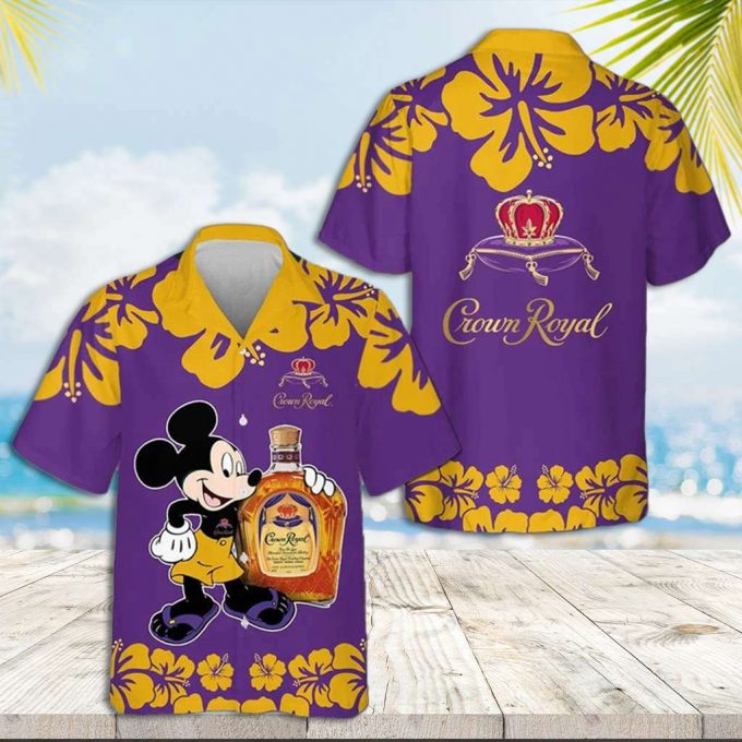 Mickey Mouse Hawaiian Shirt Mickey Crown Royal Hawaiian Shirt 1