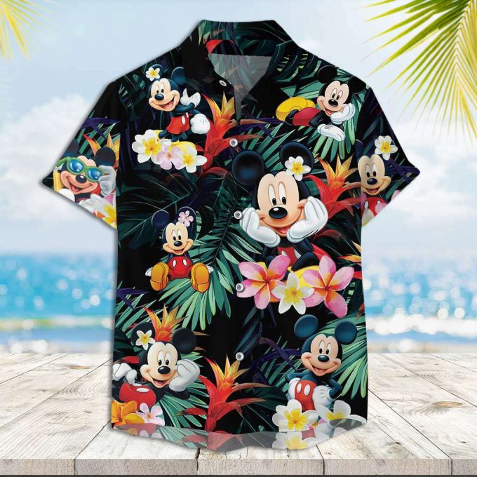 Mickey Mouse Hawaiian Shirt Mickey Lost In The Tropical Forest Hawaiian Shirt 1