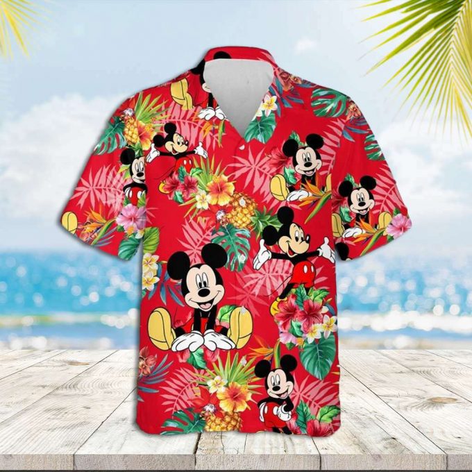 Mickey Mouse Hawaiian Shirt Mickey Pineapple Hibiscus Hawaiian Shirt 1