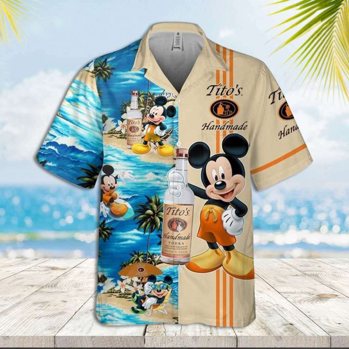 Mickey Mouse Hawaiian Shirt Tito 8217S Handmade Vodka Mickey Mouse Hawaiian Shirt 1