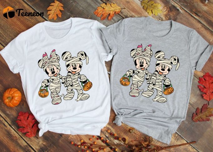 Mickey Mummy Shirt, Minny Mummy T-Shirt, Mickey And Minnie Halloween Tee, Disney Halloween Gift Shirt, Funny Halloween Tee, Disney Trip Tee 1