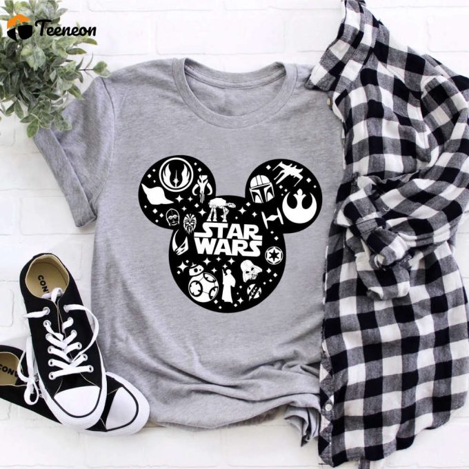 Mickey Star Wars  Shirt, Matching Disney T-Shirt, Disneyworld Shirt, Disneyland Shirt, Star Wars Shirt, Galaxy Edge Shirt, Star Wars Gift