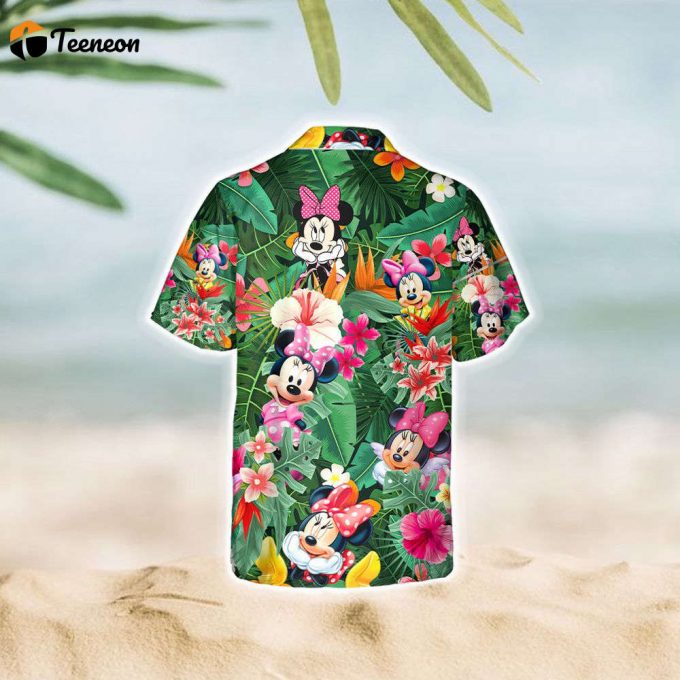 Minnie Mouse Hawaiian, Minnie Lovers, Mickey And Minnie Hawaiian, Minnie Mouse Shirt 1