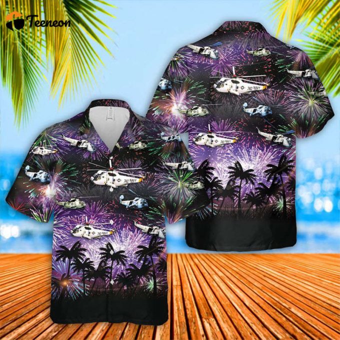 Navy Sikorsky Sh-3 Sea King 4Th Of July Hawaiian Shirt Gift For Dad Father Days 1