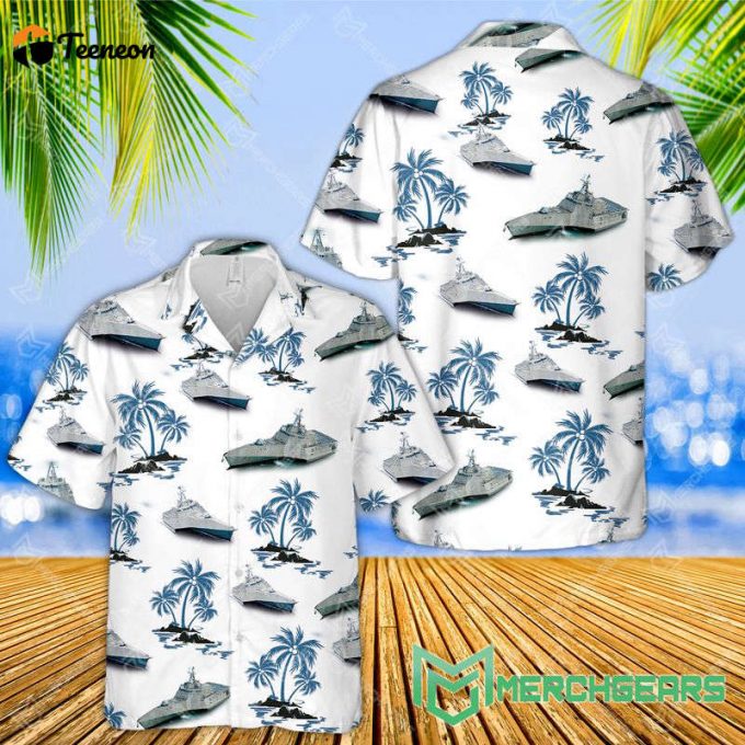 Navy Uss Independence Hawaiian Shirt Gift For Dad Father Days 1