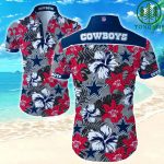 Nfl Dallas Cowboys Tropical Flower Hawaiian Shirt