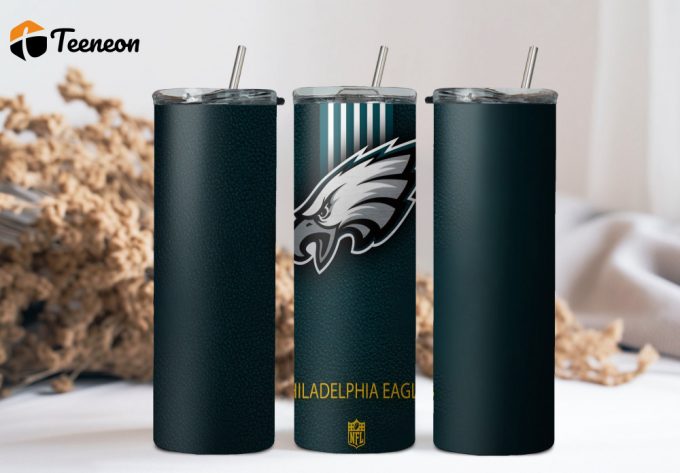 Philadelphia Eagles Football Textured 20 Oz Tumbler 1