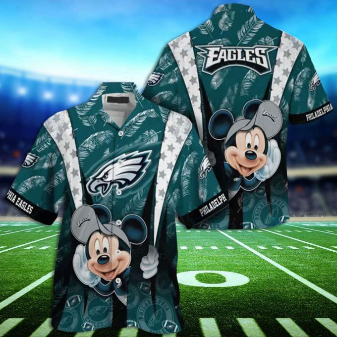 Philadelphia Eagles Hawaiian Shirt Eagles Mickey Hawaiian Shirt 1