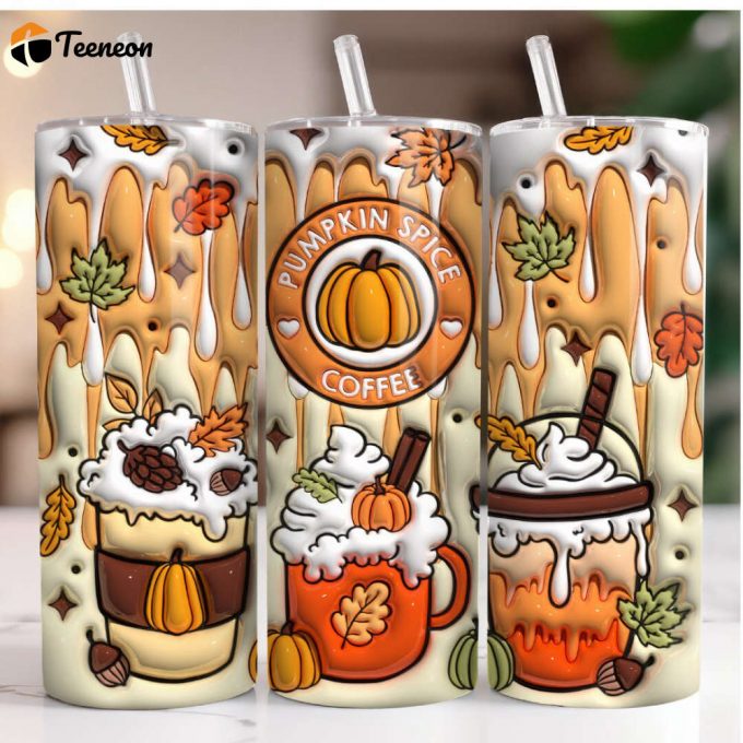 Pumpkin Spice Coffee 20Oz Skinny Tumbler 1