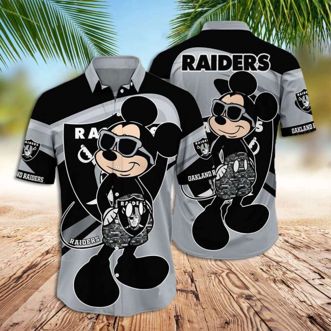 Raiders Hawaiian Shirt Raiders Mickey Hawaiian Shirt 1