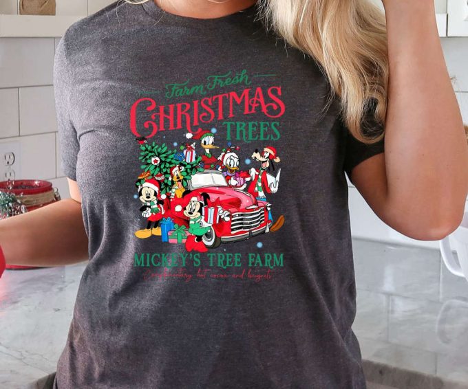 Retro Mickey &Amp; Friends Christmas Tshirt: Perfect Disney Trip Gift Disneyworld &Amp; Disneyland Tee 4