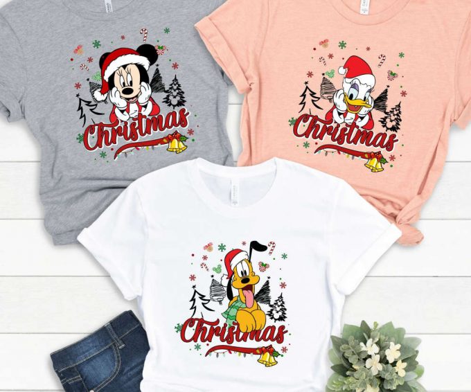 Retro Mickey &Amp; Friends Christmas Tshirts - Perfect For Family Disney Trips &Amp; Gifts 2