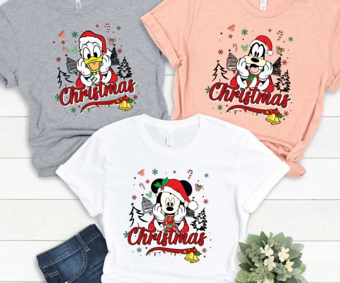 Retro Mickey &Amp; Friends Christmas Tshirts - Perfect For Family Disney Trips &Amp; Gifts 3