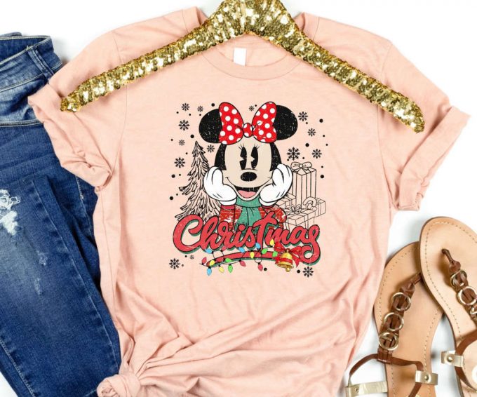 Retro Mickey &Amp; Minnie Matching Christmas Tshirts: Perfect Disney Family Trip Gift – Disney World &Amp; Disneyland Tees 3