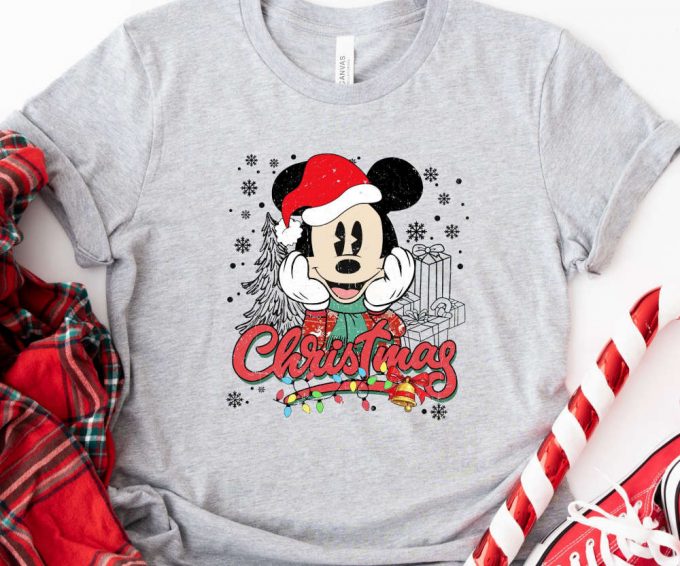 Retro Mickey &Amp; Minnie Matching Christmas Tshirts - Perfect Disney Family Trip Shirts Christmas Gift 4