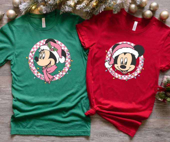 Retro Mickey &Amp; Minnie Matching Christmas Tshirts – Perfect Disney Gift For Couples Disney Trip Outfits