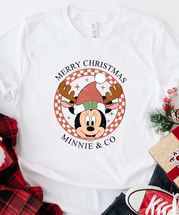Retro Mickey &Amp; Minnie Matching Christmas Tshirts - Perfect Disney World &Amp; Disneyland Tees Ideal Christmas Gift For Couples 2