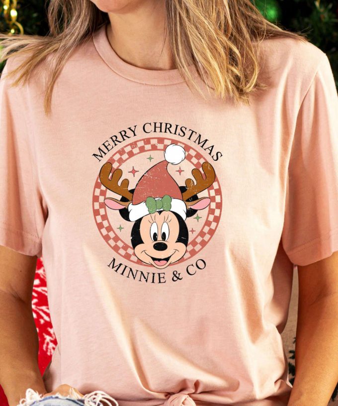 Retro Mickey &Amp; Minnie Matching Christmas Tshirts - Perfect Disney World &Amp; Disneyland Tees Ideal Christmas Gift For Couples 3