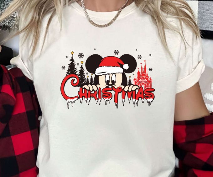 Retro Mickey Mouse Christmas Tshirt - Family Disney Trip Shirts And Holiday Gift 4