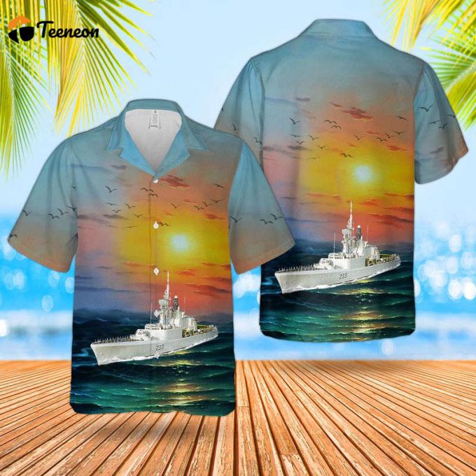 Royal Canadian Navy Hmcs Fraser (Ddh 233) Hawaiian Shirt Gift For Dad Father Days 1