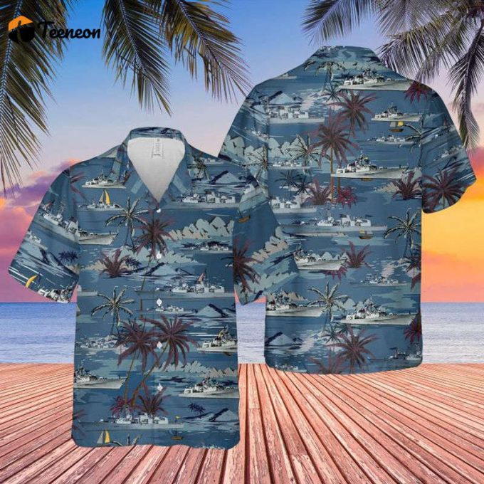 Royal Canadian Navy Hmcs Fredericton Ffh 337 Hawaiian Shirt Gift For Dad Father Days 1