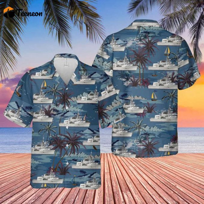 Royal Canadian Navy Hmcs Ottawa Ffh 341 Hawaiian Shirt Gift For Dad Father Days 1