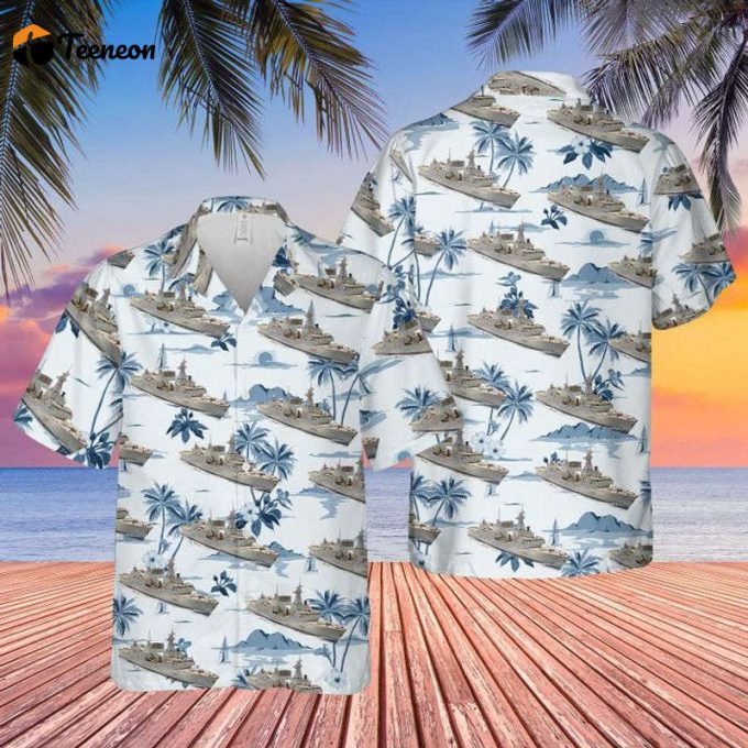 Royal Canadian Navy Hmcs Winnipeg Ffh 338 Hawaiian Shirt Gift For Dad Father Days 1