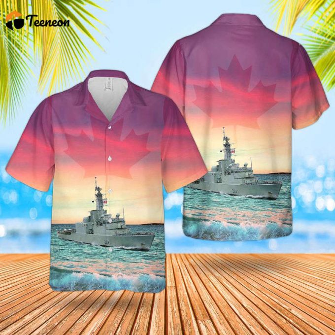 Royal Canadian Navy Rcn Hmcs Athabaskan Ddg 282 Iroquois-Class Guided Missile Destroyer Hawaiian Shirt Gift For Dad Father Days 1