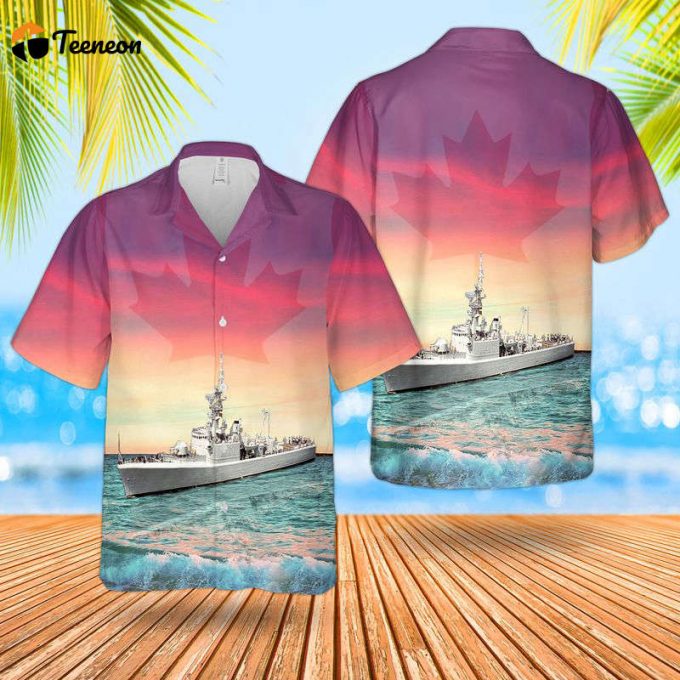 Royal Canadian Navy Rcn Hmcs Mackenzie (Dde 261) Mackenzie-Class Destroyer Hawaiian Shirt Gift For Dad Father Days 1