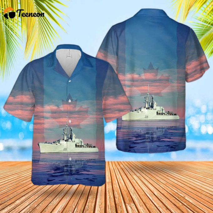 Royal Canadian Navy Rcn Hmcs Ottawa (Ddh 229) St. Laurent-Class Destroyer Hawaiian Shirt Gift For Dad Father Days 1