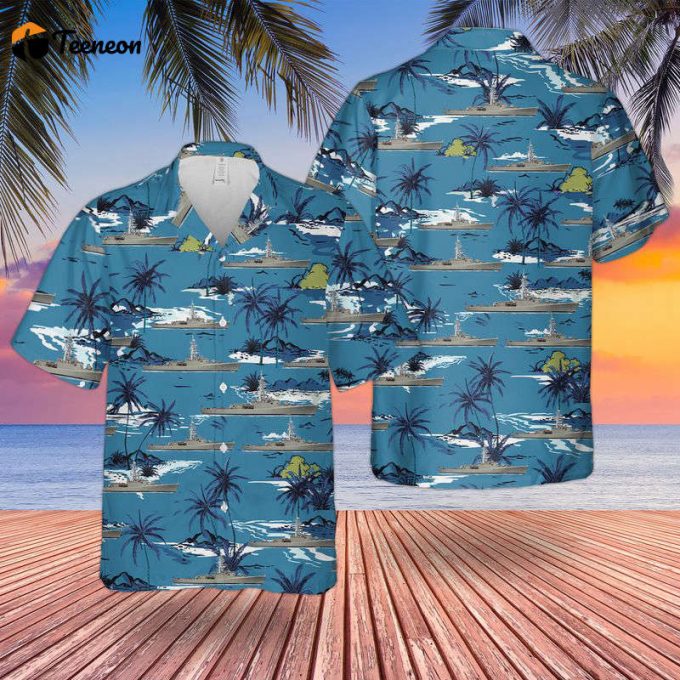 Royal Canadian Navy Restigouche-Class Destroyer Escort Hawaiian Shirt Gift For Dad Father Days 1