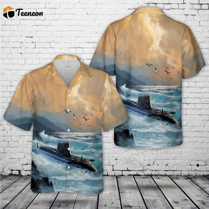 Royal Navy Astute-Class Submarine Hawaiian Shirt Gift For Dad Father Days 1