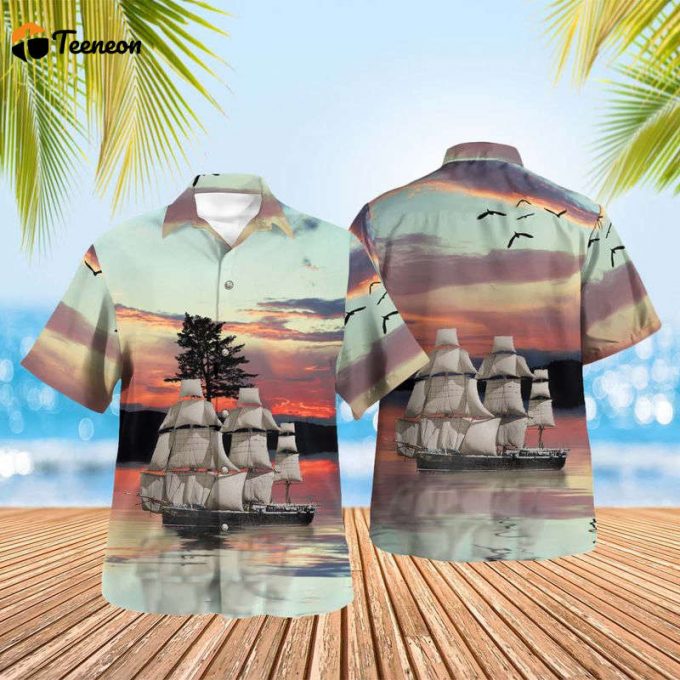 Royal Navy Corvette Hms Rover Hawaiian Shirt Gift For Dad Father Days 1