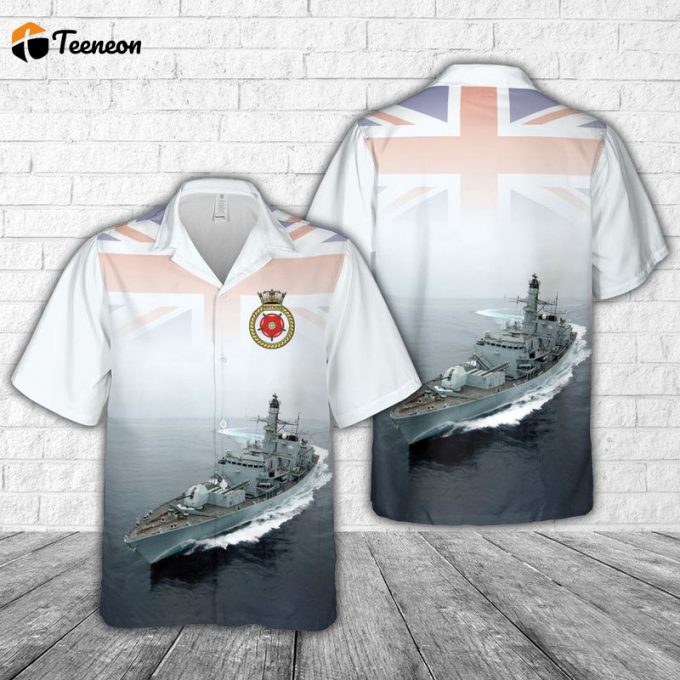 Royal Navy Hms Daring D32 Type 45 Destroyer Hawaiian Shirt Gift For Dad Father Days 1