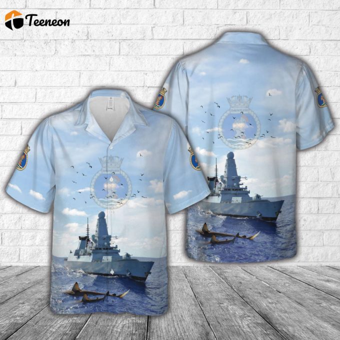 Royal Navy Hms Dauntless (D33) Hawaiian Shirt Gift For Dad Father Days 1