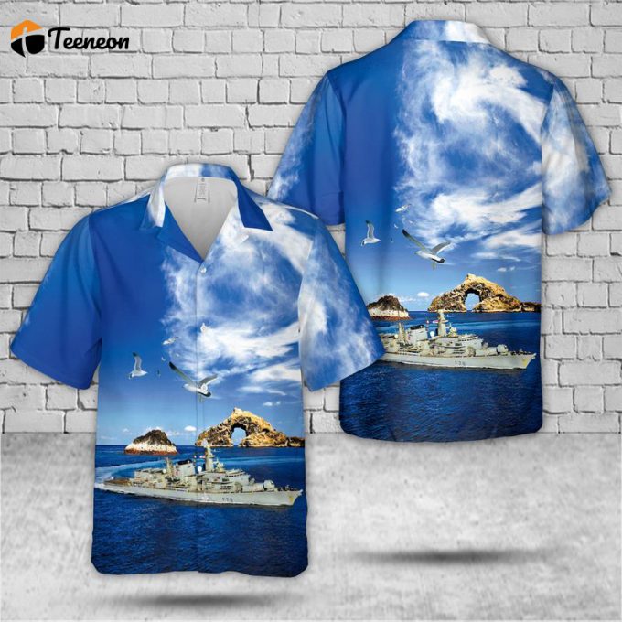 Royal Navy Hms Hermione (F58) Hawaiian Shirt Gift For Dad Father Days 1